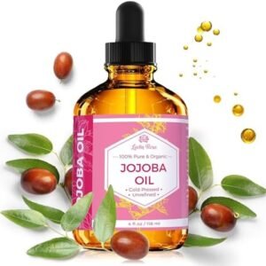 Jojoba Oil by Leven Rose, Pure Cold Pressed Natural Unrefined Moisturizer for Skin Hair and Nails, 118 ML