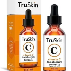 TruSkin Vitamin C Serum for Face, Topical Facial Serum with Hyaluronic Acid, Vitamin E, 1 fl oz