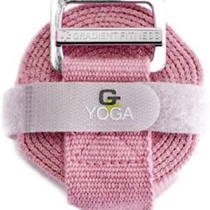 Gradient Fitness Yoga Strap, Friction-Less Easy-Feed Buckle, Super Soft Cotton/Polyester Blend Webbing, Free eGuide (8 Feet)