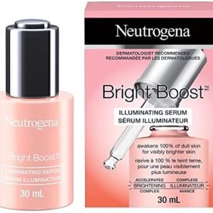 Neutrogena Bright Boost Illuminating Face Serum With Neoglucosamine & Turmeric Extract for Even Skin Tone & Resurfacing, Anti-Aging, oil-free, 30 Milliliters