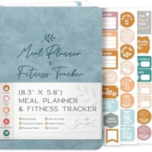 Graceful by Design Meal Planner and Fitness Tracker - Plan Workouts in our Fitness Journal for Women - Track Macros in our Food Journal for Women Weight Loss - Tear and Track with Perforated Pages