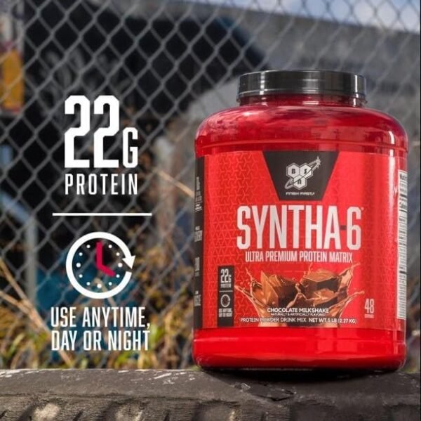 BSN Syntha 6 Whey Protein Powder | 22 Grams Protein Per Serving | 10 Grams Naturally Occurring Essential Amino Acids Per Serving | 28 Servings Per Container | 2.91LB (Cookies and Cream) - Image 8