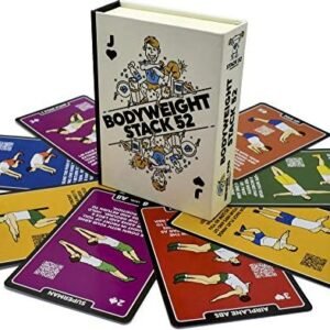 Stack 52 Bodyweight Exercise Cards: Workout Playing Card Game. Designed by a Military Fitness Expert. Video Instructions Included. No Equipment Needed. Burn Fat Build Muscle. (Updated Bodyweight Deck)