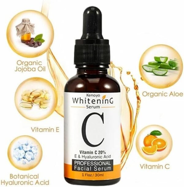 Vitamin C Serum For Face, with Hyaluronic Acid & Vitamin E Facial Serum for Deep Hydration Face Care 30 ml (Pack of 1) - Image 5