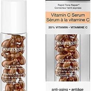 Neutrogena Rapid Tone Repair 20% Vitamin C Serum, Capsules for Brightening Dark Spots and Anti-Aging for Fine Lines and wrinkles, 30 capsules