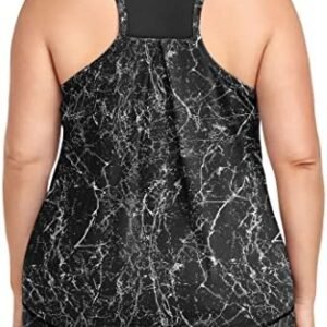 COOTRY Plus Size Workout Tops for Women Racerback Tank Tops Athletic Gym Yoga Clothes
