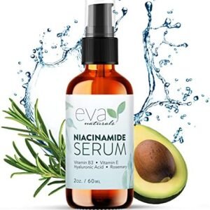 Niacinamide Serum for Face, Firming Moisturizer Serum with Niacinamide Vitamin B3 + Hyaluronic Acid - Pore Minimizer, Restores Elasticity, Reduces Blemishes, Discoloration Serum (2oz)