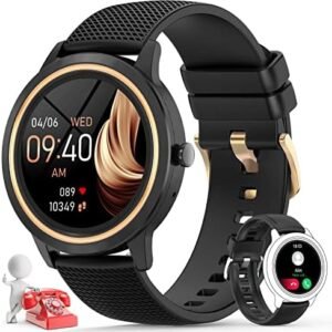 Smart Watch for Women Men, Smartwatch with Bluetooth Call, Activity Fitness Tracker with Heart Rate Sleep Monitor Blood Pressure Pedometer, Waterproof Touch Screen Smart Watches for Android iOS Phones