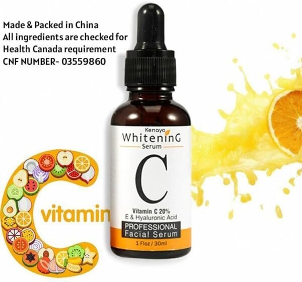 Vitamin C Serum For Face, with Hyaluronic Acid & Vitamin E Facial Serum for Deep Hydration Face Care 30 ml (Pack of 1) - Image 3