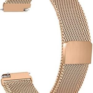 Meliya Metal Watch Bands 20mm 22mm Quick Release Watch Strap, Stainless Steel Mesh Replacement Strap for Women Men (20mm, Rose Gold)