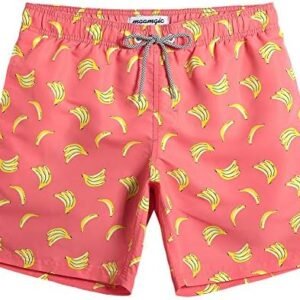 MaaMgic Mens 7 Inch Swim Shorts Slim Fit Trunks Quick Dry Board Shorts with Mesh Lining