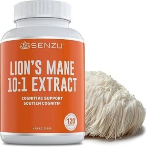 Lions Mane 12,000mg 10x Concentrated Extract High Strength - Made with Organic Lion’s Mane Mushroom Powder Extract 30% Polysaccharides - Lion Mane Mushroom Supplement