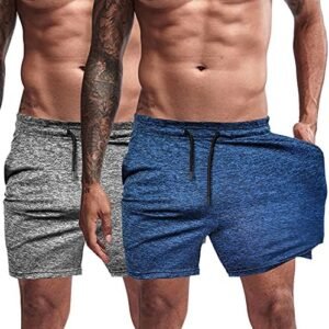 Muscle Cmdr Men's Athletic Shorts 5 Inch Inseam Workout Bodybuilding Quick Dry Running Shorts