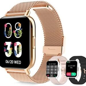 Smart Watch for Women Men,Lefitus 1.72” DIY Dial Smart Watch Fitness Tracker Heart Rate Blood Oxygen Blood Pressure Sleep Monitor Pedometer Waterproof Music Smartwatch for Android iOS Phone