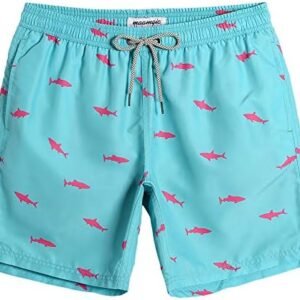 MaaMgic Mens 7 Inch Swim Shorts Slim Fit Trunks Quick Dry Board Shorts with Mesh Lining