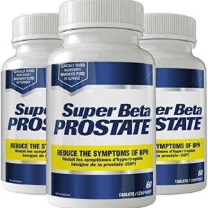 Super Beta Prostate Urologist Recommended Prostate Supplement for Men - Reduce the Symptoms of BPH, Decrease Bathroom Trips Day & Night, Promote Sleep, Better Bladder Emptying & Healthy Prostate, Beta Sitosterol, not Saw Palmetto (180 Tablets - 3 Bottles)