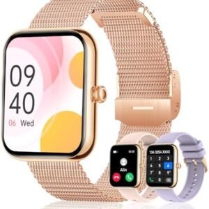Smart Watch for Women with 1.81" Full Touch Screen AI Voice Assistant, Activity Fitness Tracker Heart Rate Sleep Monitor Pedometer 100 Sport Modes IP68 Waterproof Smartwatch for Android iOS Phone