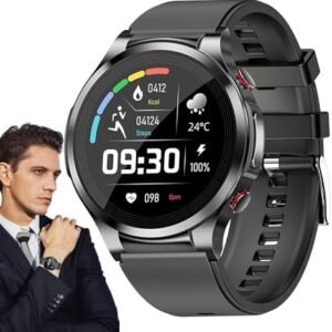 Health Smart Watch,Multimode Health Test Smart Watch | 1.32 Inch Waterproof Fitness Smart Watch, Wearable Fashion Monitor for 2024 Oxygen Pressure Tracking (Black)