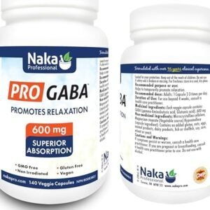 Naka PRO GABA Superior Absorption 600 mg - 140 Veggie Capsules