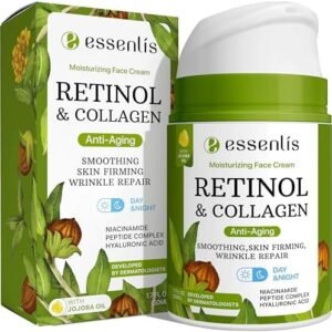 Retinol Cream for Face & Neck, Day & Night Anti Aging Hyaluronic Acid & Collagen Cream, Niacinamide & Peptide Complex for Smoothing Fine Lines, Skin Firming, & Wrinkle Repair, 1.7 fl oz, 50 ml