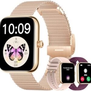 Smart Watch for Women with Bluetooth Call & Voice Assistant,1.85" HD Touchscreen Fitness Tracker Watches Pedometer Sleep Monitor,100+ Sports Modes Women Smartwatch for Android iOS Phones