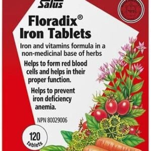 Salus Floradix Iron and Vitamins Tablets | Herbal Iron Supplement for Women, Men, and Children | Vegetarian, Gluten-Free, Yeast-Free & Non-GMO (120 Tablets)