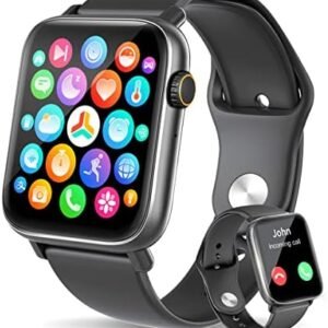 ReeZar Smart Watch for Men Women (1.9" HD Touch Screen & Bluetooth5.3) Fitness Tracker Call/Dial IP68 Waterproof Heart Rate/Blood Pressure/SpO2/Sleep Monitor/Pedometer/AI Voice 116 Sport (Black)