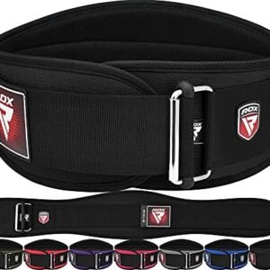RDX Weight Lifting Belt,6.5” Curved Padded Back Lumbar Support, Functional Fitness Strength Training, Core Exercise Workout Bodybuilding Powerlifting Deadlifts Squats, Home Gym Equipment