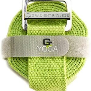 Gradient Fitness Yoga Strap, Friction-Less Easy-Feed Buckle, Super Soft Cotton/Polyester Blend Webbing, Free eGuide (8 Feet)