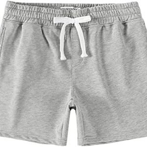NIMENJOJA 5.5" Men's Sweat Shorts Cotton Jogger Gym Workout Jersey Shorts with Zipper Pockets