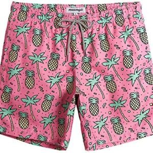 MaaMgic Mens 7 Inch Swim Shorts Slim Fit Trunks Quick Dry Board Shorts with Mesh Lining