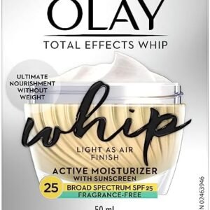Olay Face Moisturizer by Olay Total Effects Whip | Vitamin C and Vitamin E with Sunscreen SPF 25, 50 g