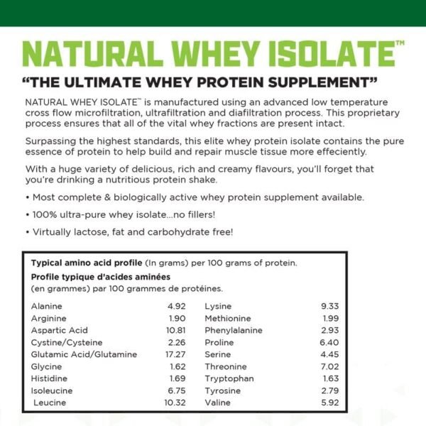 BioX Natural Whey Isolate | Whey Isolate Protein Powder | No Artificial Flavours Or Sweeteners | 32 Grams Of Protein Per Scoop | 5LBS / 2270G (Unflavoured) - Image 4