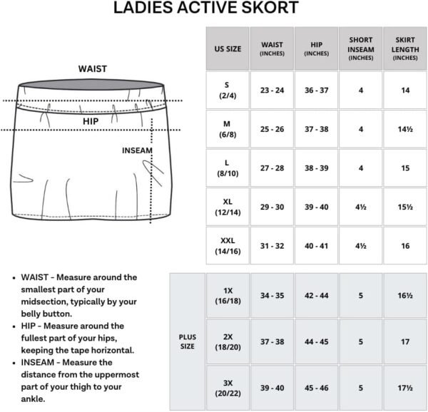 Real Essentials 4 Pack: Women's Active Skort Lightweight Comfy & Breathable Tennis Golf Skirt (Available in Plus Size) - Image 6
