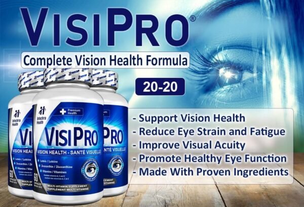 VISIPRO® Vision Health Supplement - Eye Sight Vitamins Vision Care Formula - 60 Capsules - Image 2