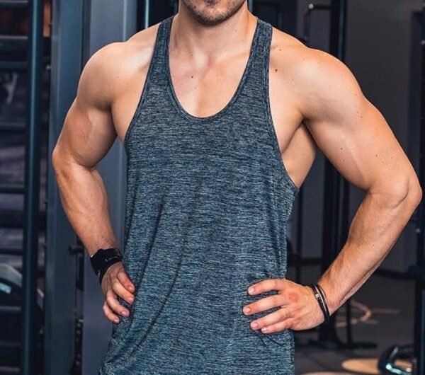 COOFANDY Men's 3 Pack Gym Tank Tops Y-Back Workout Muscle Tee Sleeveless Fitness Bodybuilding T Shirts - Image 4