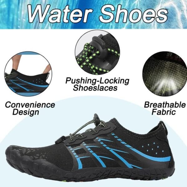 Maxome Water Shoes Men,Water Shoes Women,Beach Shoes,Swim Shoes,Barefoot Shoes,Surf Pool Shoes,Aqua Shoes,Summer Outdoor Sports Shoes,Water Shoes Quick Drying,Boating Fishing Diving with Yoga Water Aerobics - Image 2