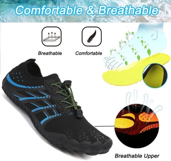 Maxome Water Shoes Men,Water Shoes Women,Beach Shoes,Swim Shoes,Barefoot Shoes,Surf Pool Shoes,Aqua Shoes,Summer Outdoor Sports Shoes,Water Shoes Quick Drying,Boating Fishing Diving with Yoga Water Aerobics - Image 3