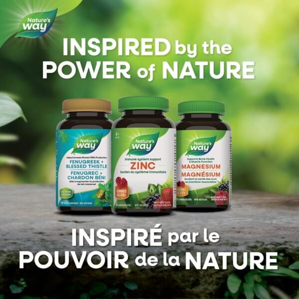 Nature's Way Zinc Gummies - Immune System Support Mineral Supplement – Maintain Healthy Bones, Hair, Skin and Nails - Vegetarian Gummies for Kids 4+ and Adults - Mixed Berry Flavour, 60 Gummies - Image 7