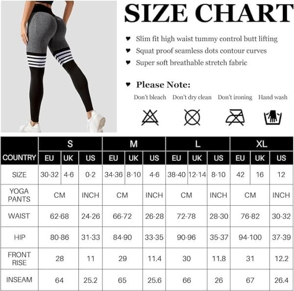 INSTINNCT Butt Lifting Workout Leggings for Women High Waisted Scrunch Butt Legging Booty Seamless Gym Yoga Pants Tight - Image 5